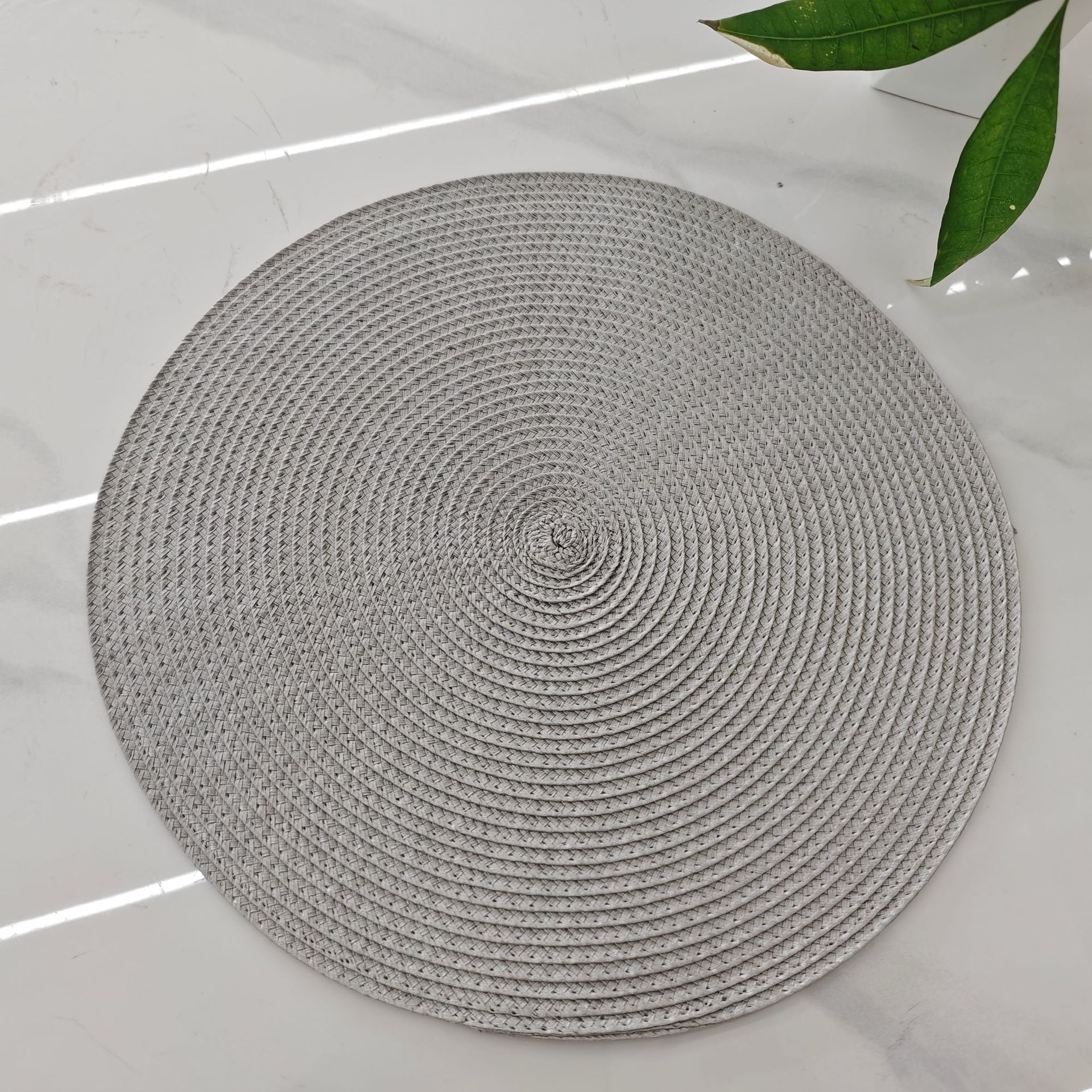 Mantel de Mesa Tejido a Mano de Color Sólido de Material PP, Aislante del Calor, Decoración de Mesa, Protector de Mesa, Mantel Individual