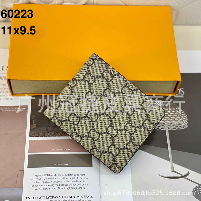 2026 Foreign Trade Cross-Border Classic Style Unisex Wallet Bi-Fold Coin Purse Printed Wallet G60223 #