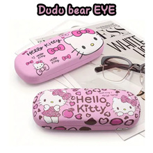 kt多图便捷眼镜盒卡通图案防压防刮痕学生近视眼镜盒卡通眼镜盒pu