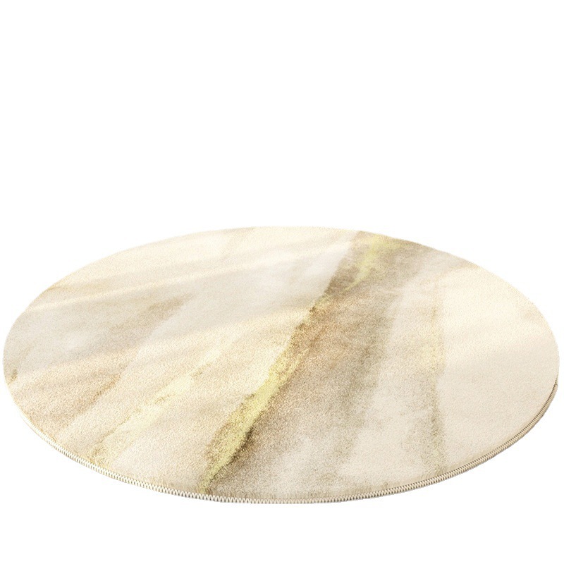 Hogar moderno simple ronda sala de estar dormitorio alfombra engrosada sofá Mesa café manta rayas Bahía ventana piso estera