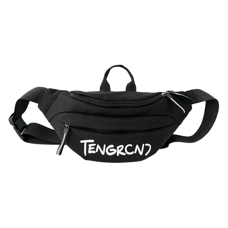 Bolso de Pecho Cruzado Deportivo de Nylon con Cierre de Cremallera para Uso Diario