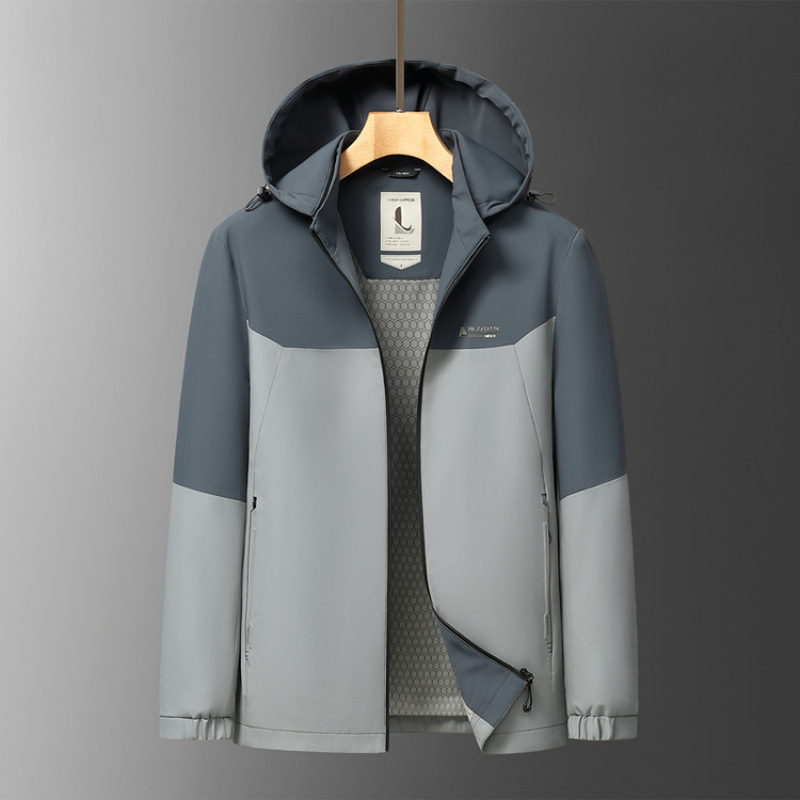 Dad's Spring and Autumn Jacket for Middle-aged Men's 2025 New Hooded Detachable Soft Shell Jacket for Middle-aged Spring Jacket