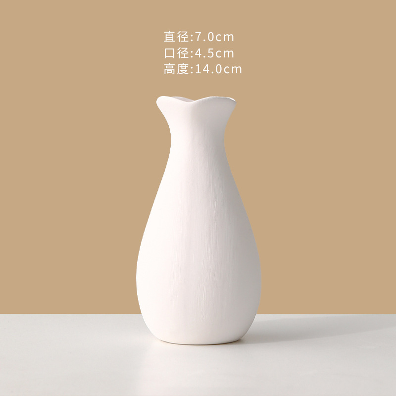Jarrón de cerámica en blanco simple bricolaje blanco embrión bajo vidriado pintura de color sin yeso pintura de la mano de los niños de cerámica en blanco liso envío gratuito