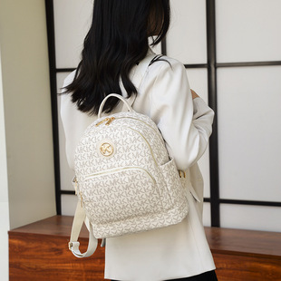Fashionable Simple Anti-theft Backpack Women's 2022 New Trendy Fashionable All-match Travel Bag Backpack Large Capacity Schoolbag for Women