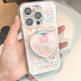 可爱长帽棉花糖猫咪适用iPhone15promax苹果16 pro手机壳女14磁吸