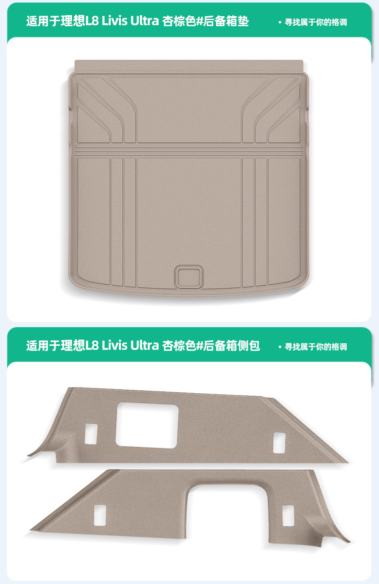 Suitable for 26 models of Li Auto L8 Livis/Ultra car floor mats, waterproof and wear-resistant TPE floor mats and trunk mat