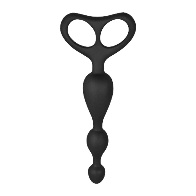 Xingwan juguetes sexuales atrio tapón anal aparato anal silicona en forma de corazón cuentas con cuentas redondas de seis cuentas