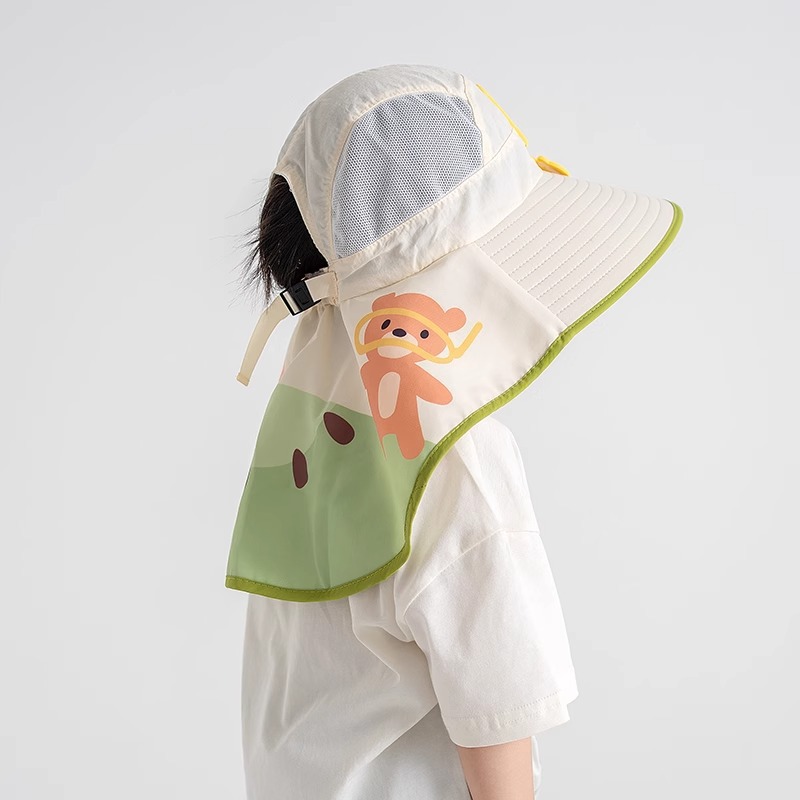 en el viento letras niños bordados sombrero hombre sombrero respirado de verano protector solar sombrero para niños al aire libre sombrero de estudiantes