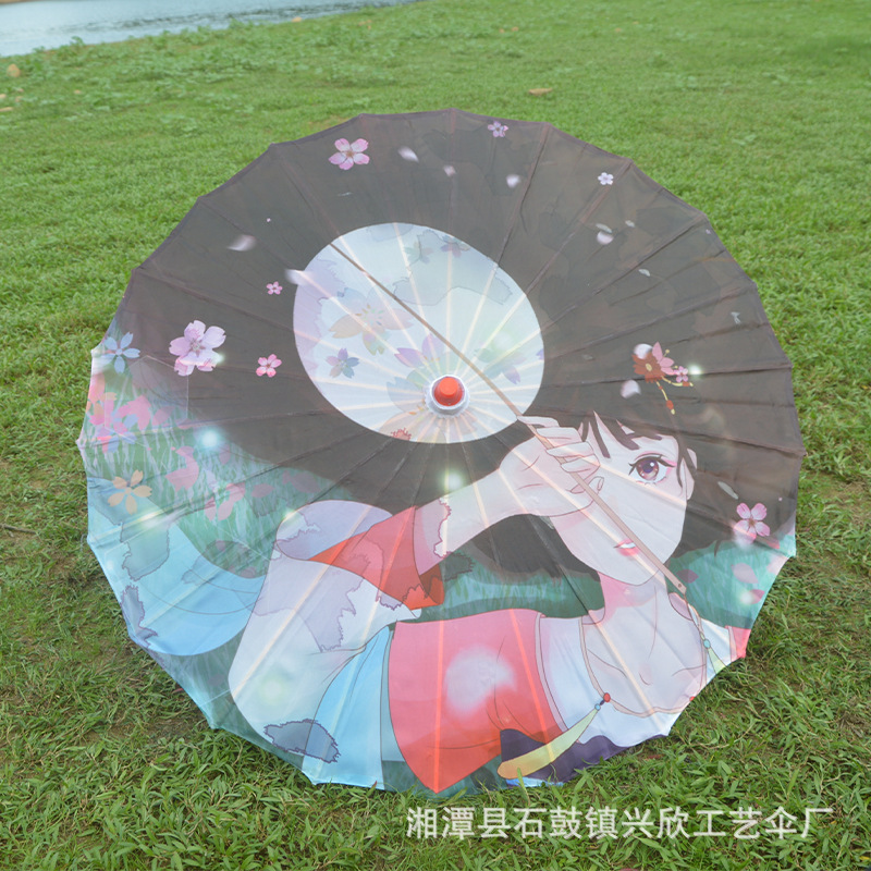 Paraguas de papel engrasado impermeable paraguas artesanal para niños paraguas decorativo antiguo accesorios de fotografía al aire libre impresión paraguas de baile al por mayor