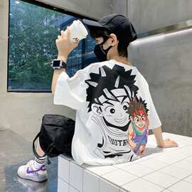 童装男童夏季套装儿童短袖T恤洋气2026新款痞帅中大童夏装短裤潮