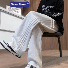 NASA重ポンド衛ズボン男性モデル春秋ファッションブランドのデザイン感がゆったりしています。