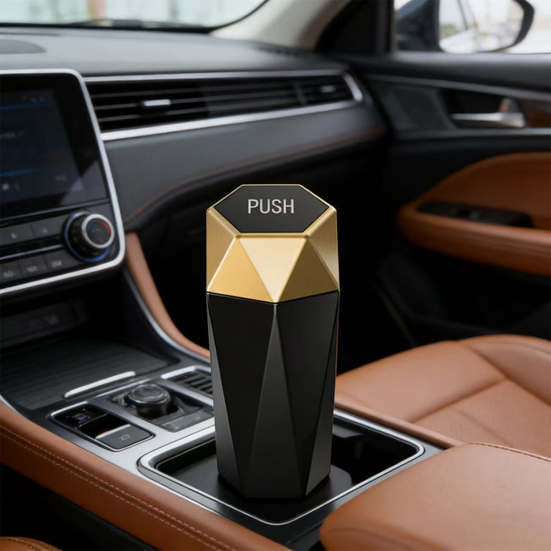 Factory Direct Sales of New Car-Mounted Mini Trash Cans, Car Cup Holder Trash Cans, Desktop Storage Boxes, Cross-Border Hot-Selling Items