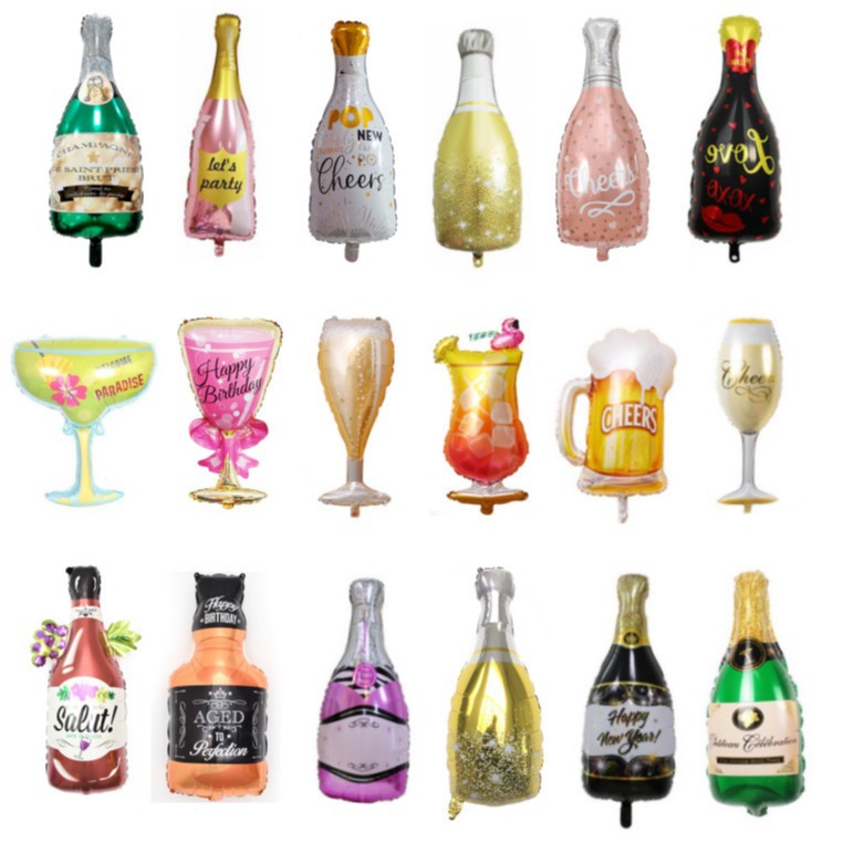 Wine bottle wine ball balloon champagne champagne cup aluminum foil…