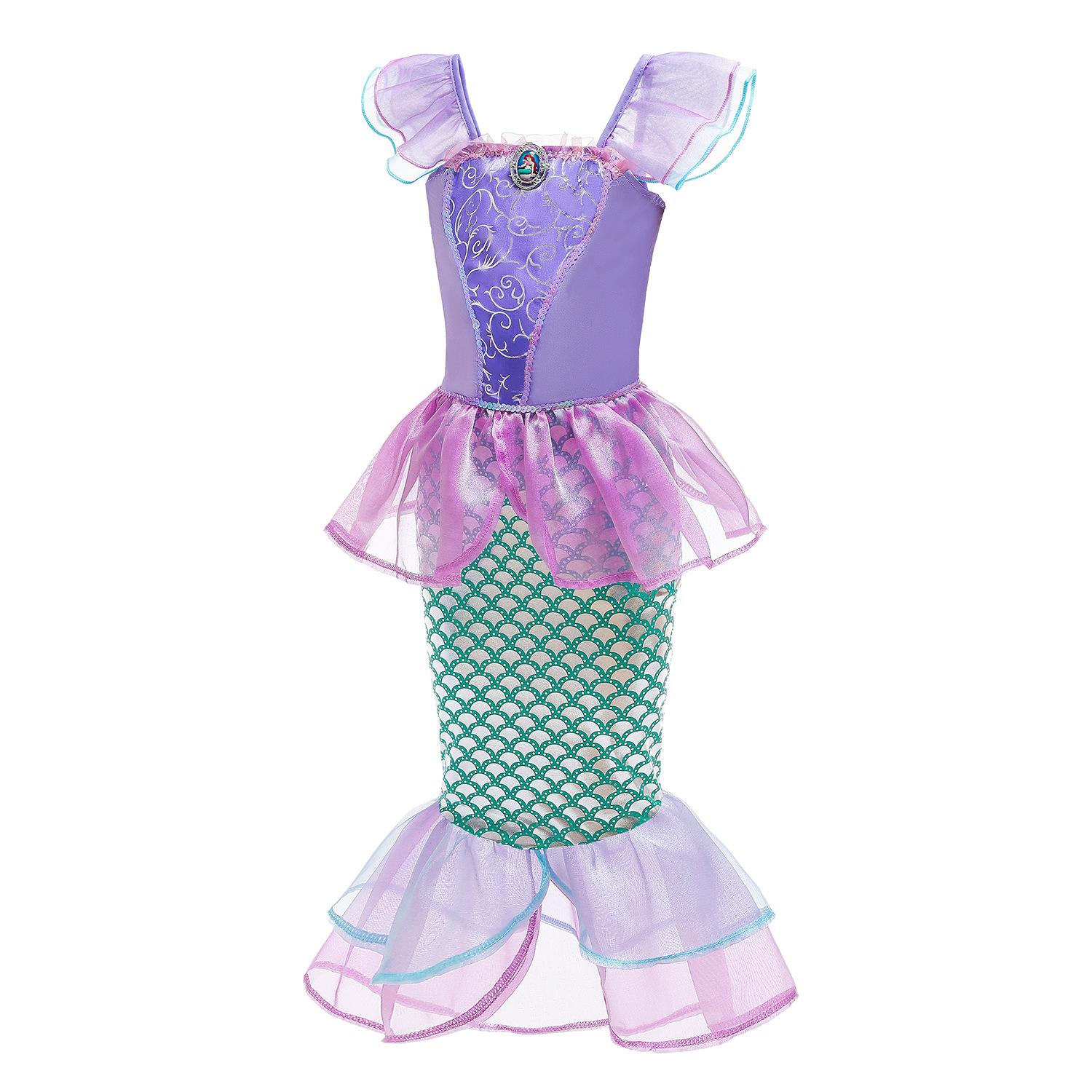 Fashion Mermaid Printing Cotton Blend Girls Dresses display picture 16