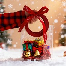 结婚伴娘伴手礼袋套装圣诞节透明pvc手提袋喜糖情人节鲜花礼品袋