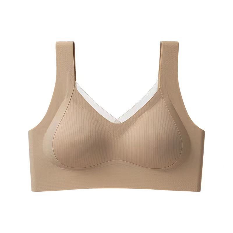 Soporte suave doble elevación camellia material interior fijo taza ropa interior de mujer cómoda anti-caída ropa interior chaleco de mujer