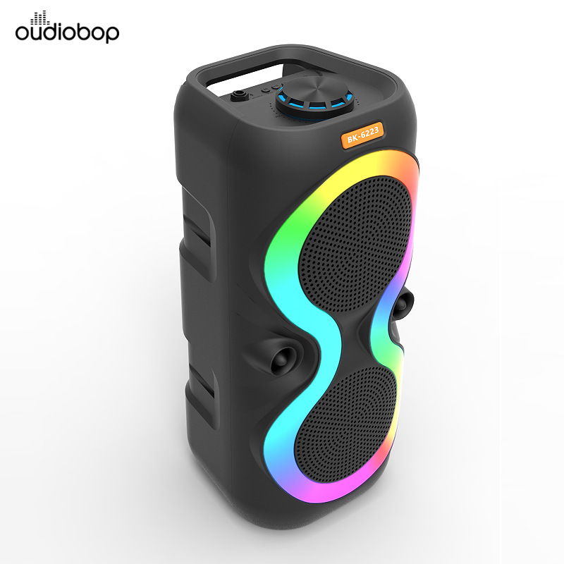 altavoz bluetooth oudiobop doble altavoz impactante efecto de sonido altavoz portátil al aire libre subwoofer estéreo