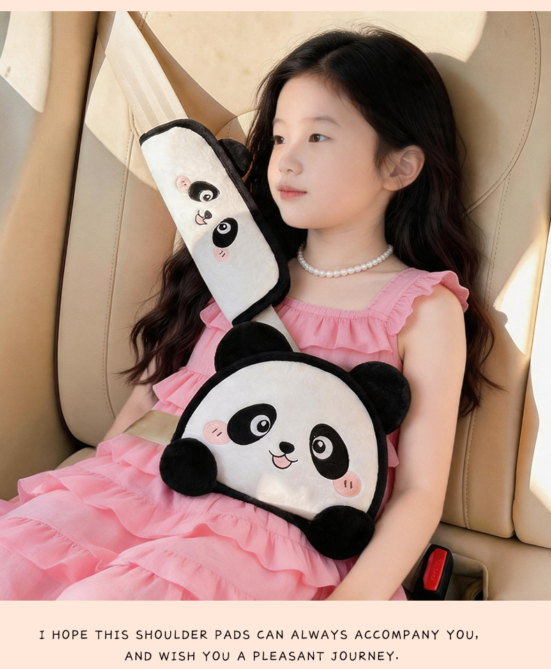 New Cartoon Car Seatbelt Shoulder Pad for Children, Anti-Strangling Car Shoulder Protector with Adjustable Limiter and Fastener