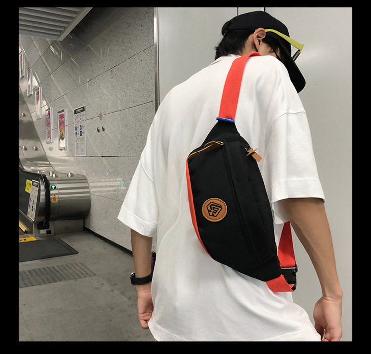 Simple and sporty trendy brand chest bags for both men and women, student waist bags, large-capacity niche single-shoulder bags, crossbody bags for women undefined