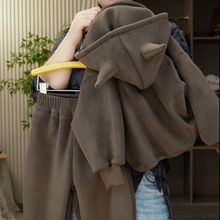 男女童秋冬款套装双面奥粒绒儿童洋气两件套校服神器双层保暖衣服