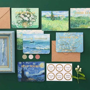 Teacher's Day Greeting Card Christmas Small Card DIY Set Creative Simple High-End Handwritten Blessing Blank Postcard Ins
