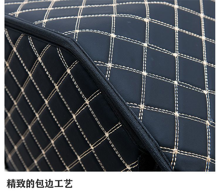 Car trunk storage box storage box leather storage box leather folding car storage box