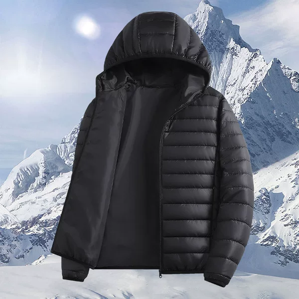 Cross-border men's winter quilted cotton jacket, long-sleeved down cotton coat, reversible casual color-block cotton jacket, warm for young men