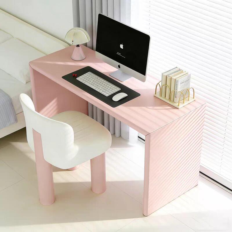 Pure Solid Wood Dopamine-Style Alternative Computer Desk, Vintage Desk, Makeup Reception Desk, Minimalist Ins-Style Pure Solid Wood Dopamine-Style Alternative Computer Desk, Vintage Desk, Makeup Reception Desk, Minimalist Ins-Style