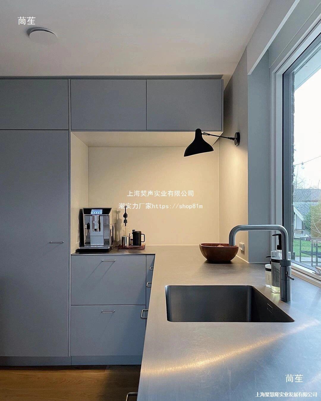 304不锈钢实心防刮花台面水槽与台面一体焊接厨房岛台操作台颜色