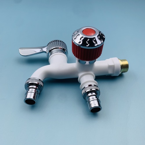 Double-head quick-opening multi-function washing machine faucet one in two out three-way mop pool single cold washing machine faucet