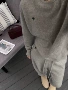 圆领时尚刺绣羊毛阔腿裤