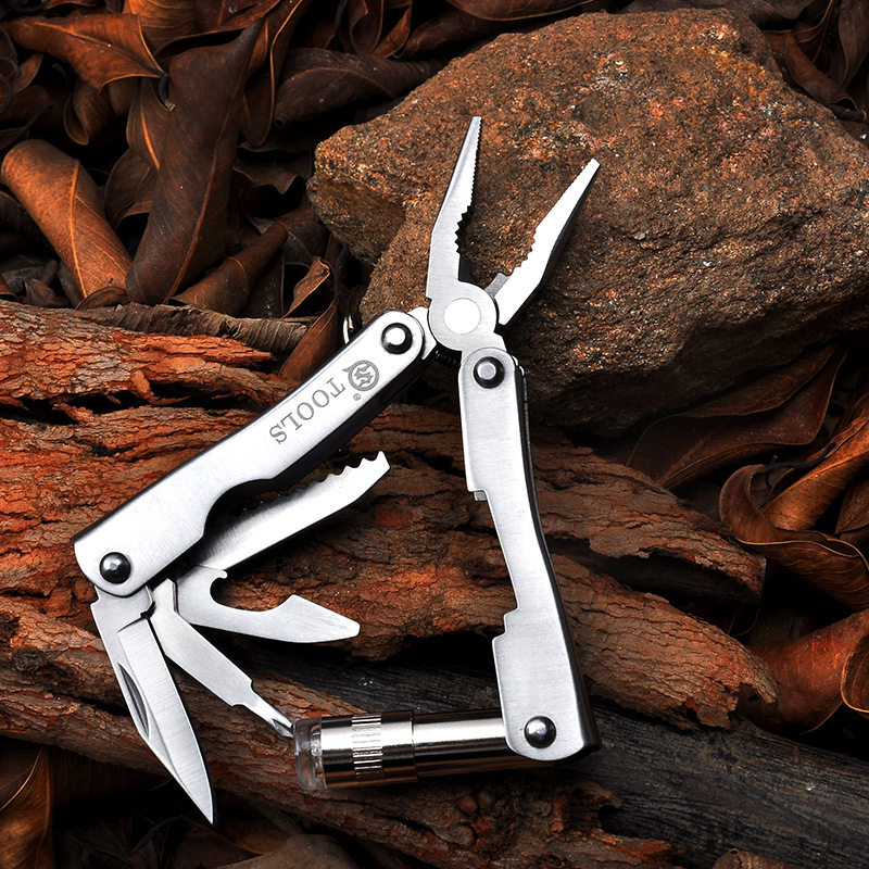 SQT Shunquan multi-función herramienta alicates llevar luz LED mini alicates herramientas al aire libre regalo diario regalo