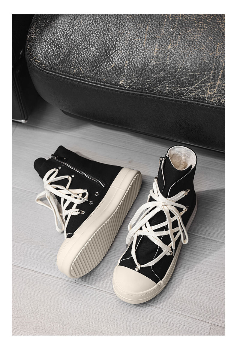 Sneakers alte in pelle da uomo con design a stella_voghion.com