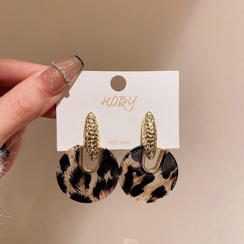 925 Silver Needle European and American Exaggerated Geometric Earrings Personalized Asymmetric Earrings Temperament High-end Earrings Wholesale for Women