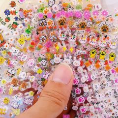 かわいい夜光子供爪ステッカープリンセス女の子赤ちゃんネイルステッカー漫画ミニトランペット防水ステッカー