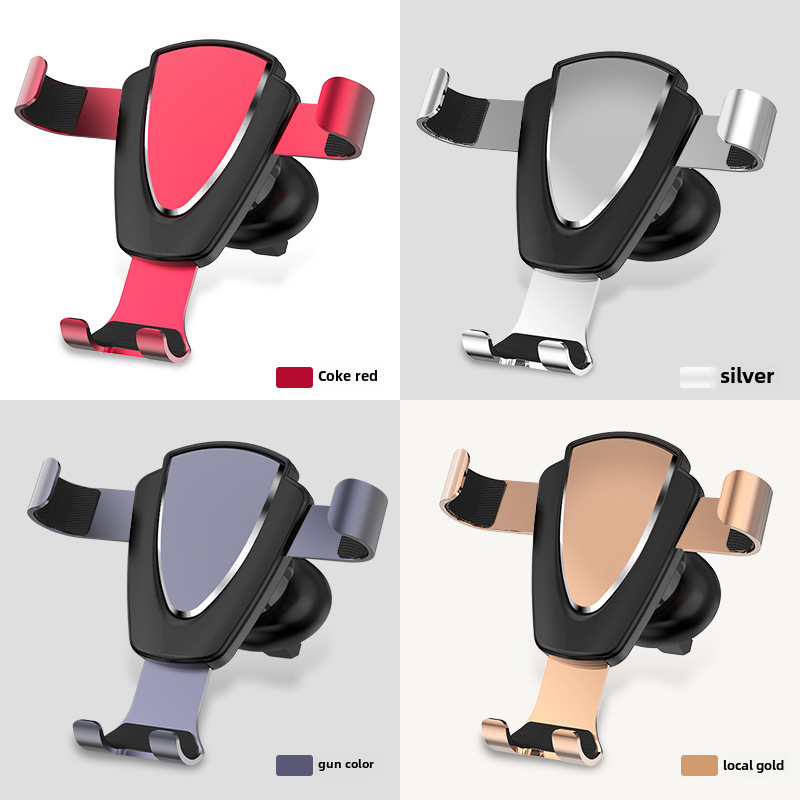 Mobile phone holder car rotatable car mobile phone holder air outlet bracket metal gravity mobile phone holder_autovado.com