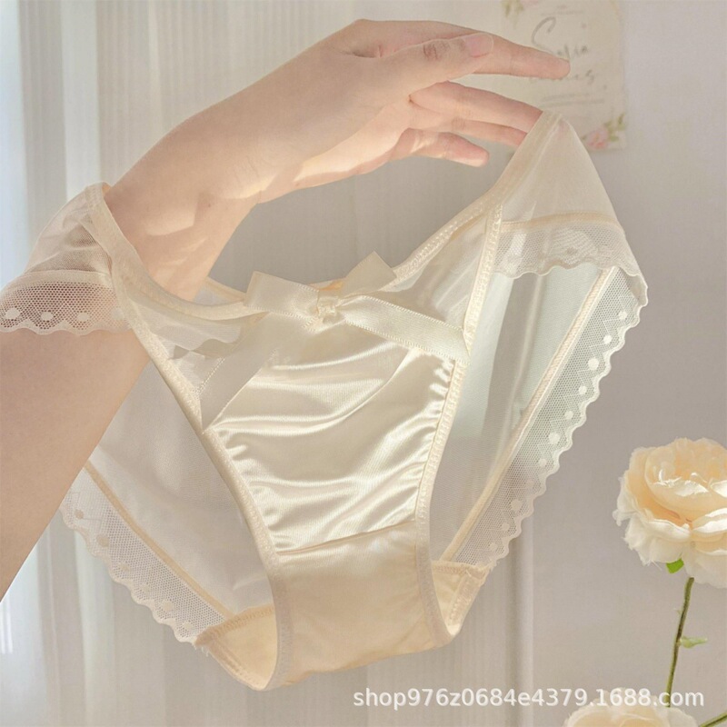 Cool Floating ~ Girls French Style Sexy Lace Mesh Women's 2023 New Arrival Underwear Women's Summer Thin Quick-drying