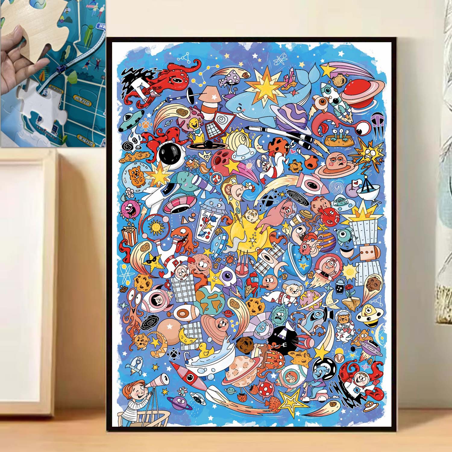 Kirby Game Wooden 1000 Piece Happy Double Puzzle Gift Adult Children's Educational Toy