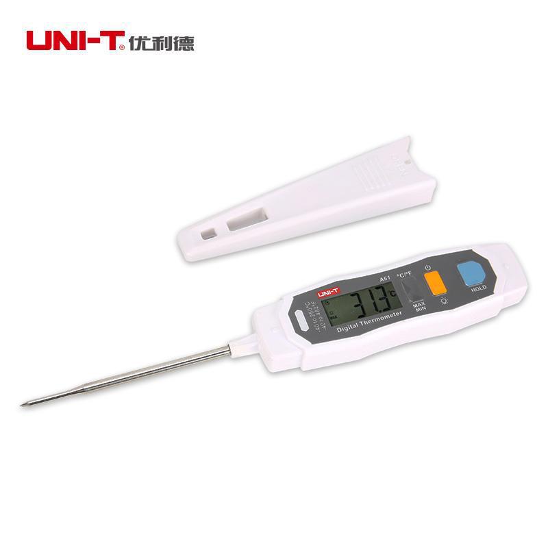 优利德A61高精度数显探针式双色LED提醒水温油温食品电子温度计