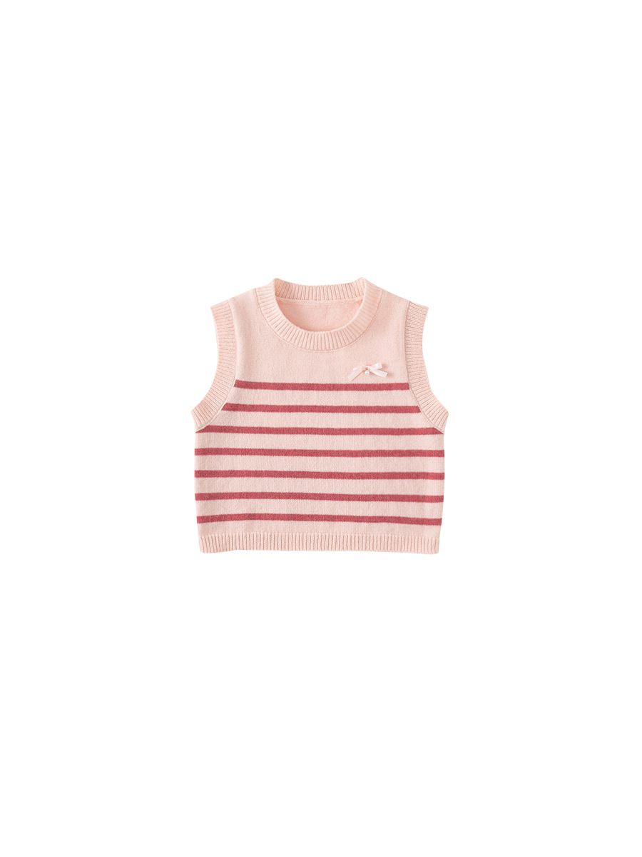 Youbao ropa para niños chaleco para niños primavera nuevo suéter a rayas para niñas