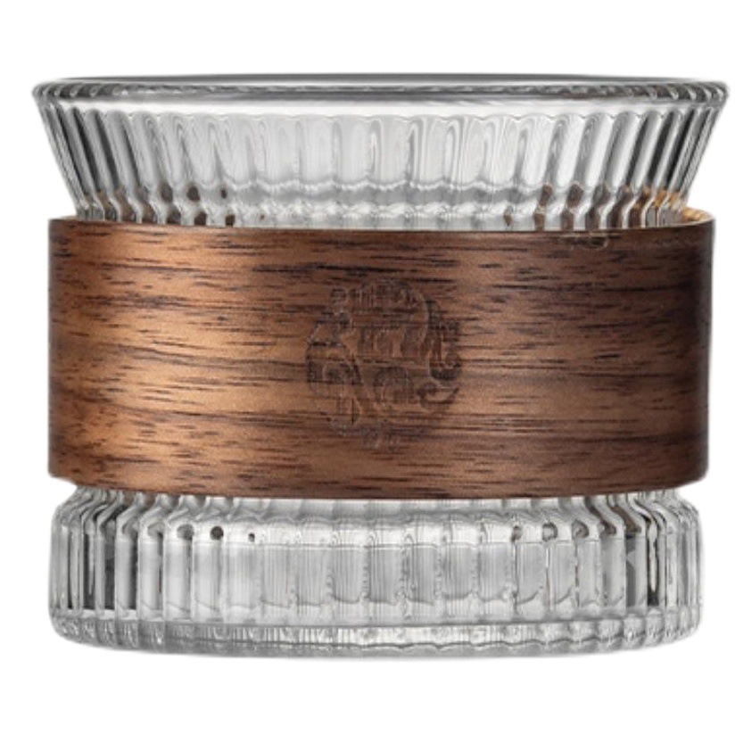 Taza de té de vidrio con rayas verticales estilo japonés, juego de té anti-quemaduras y aislante del calor, taza para preparar té, utensilios para té, taza personal, té kung fu.
