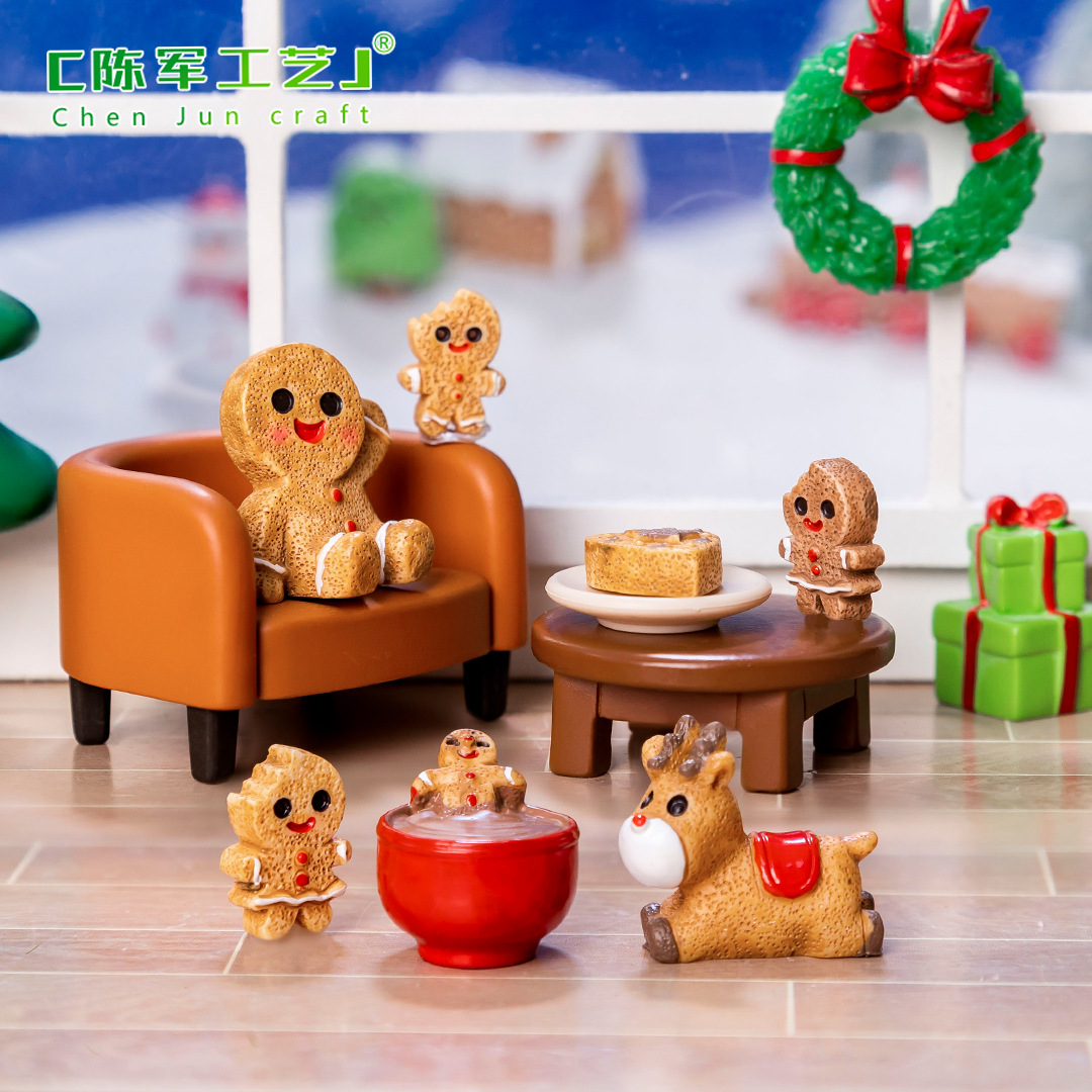 国境を越えたソースの微景観創意姜パイ人雪だるま雪屋クリスマス造景DIY装飾品アクセサリー小物