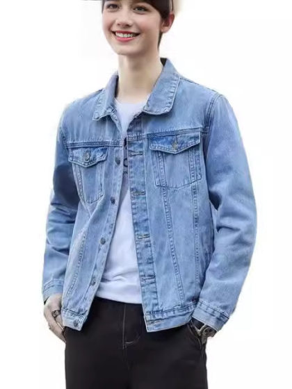 Denim coat men's 2023 new youth men's work jacket men's handsome Denim coat
