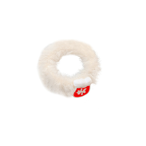 Christmas Plush Hair Ties for Autumn & Winter | European & American Holiday-Themed Headbands | Cute Fluffy Hair Bands | Women's Hair Accessories Wholesale