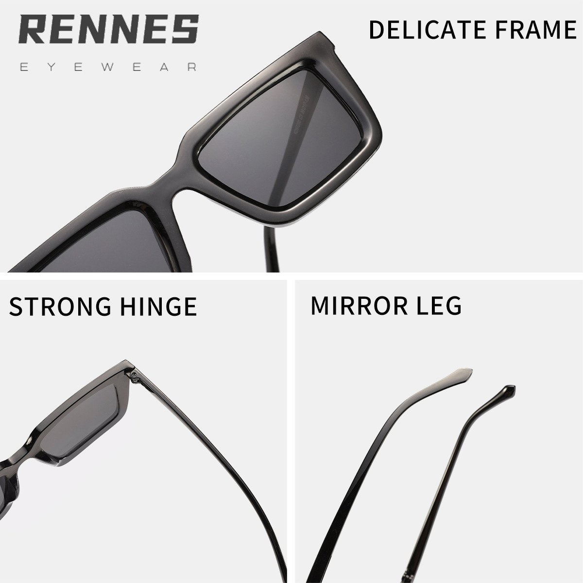 Gafas de sol cuadradas de comercio exterior europeo y americano nuevas gafas de sol retro en forma de mariposa para mujer