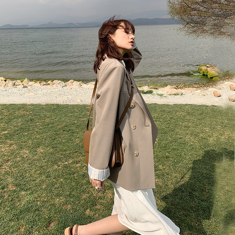 Suit Jacket Women's Spring and Autumn 2024 New High-end Design Sense Niche Iron-free Small Early Autumn Suit Top