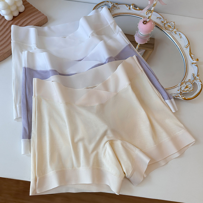 Pregnant Women's Safety Pants Underwear Two-in-One Anti-Loser Wear-Free Underpants Traceless Modal Cotton Pregnancy Low Waist Boxers