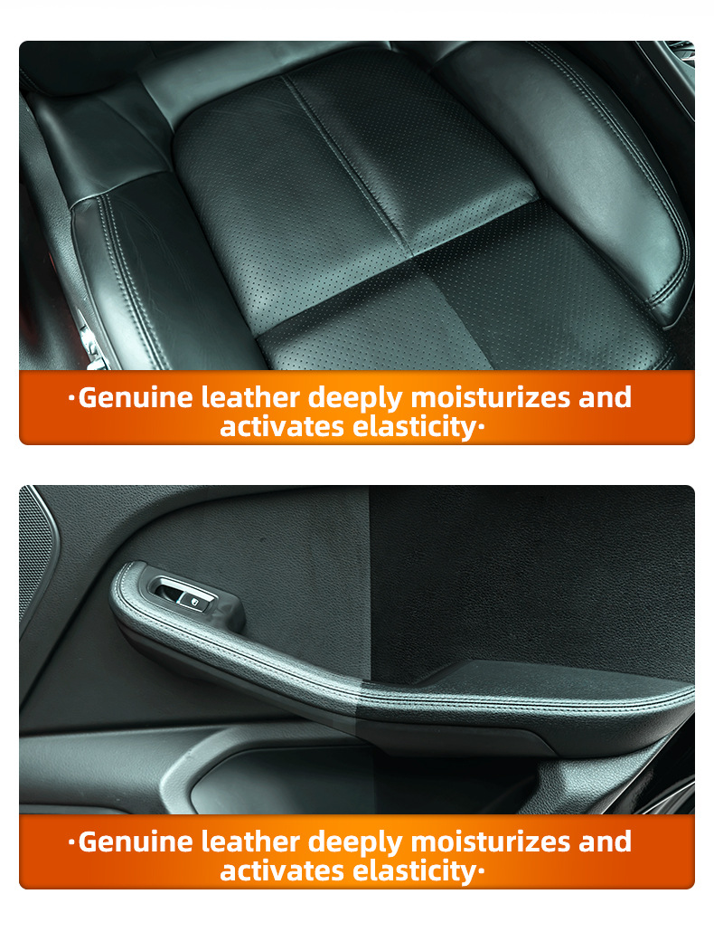 Car leather polishing paste, interior seat maintenance wax, stain remover, refurbishing anti-aging coating paste, cross-border Amazon