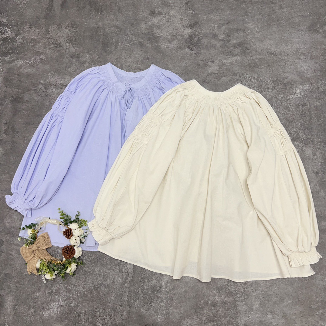 Elegante Damen Bluse Mit V-ausschnitt Und Laternenärmeln Herbst_voghion.com