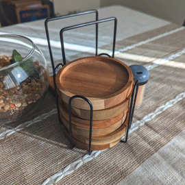 简约木制杯垫家用木制杯垫相思木多功能桌面茶杯底座简易木制杯垫